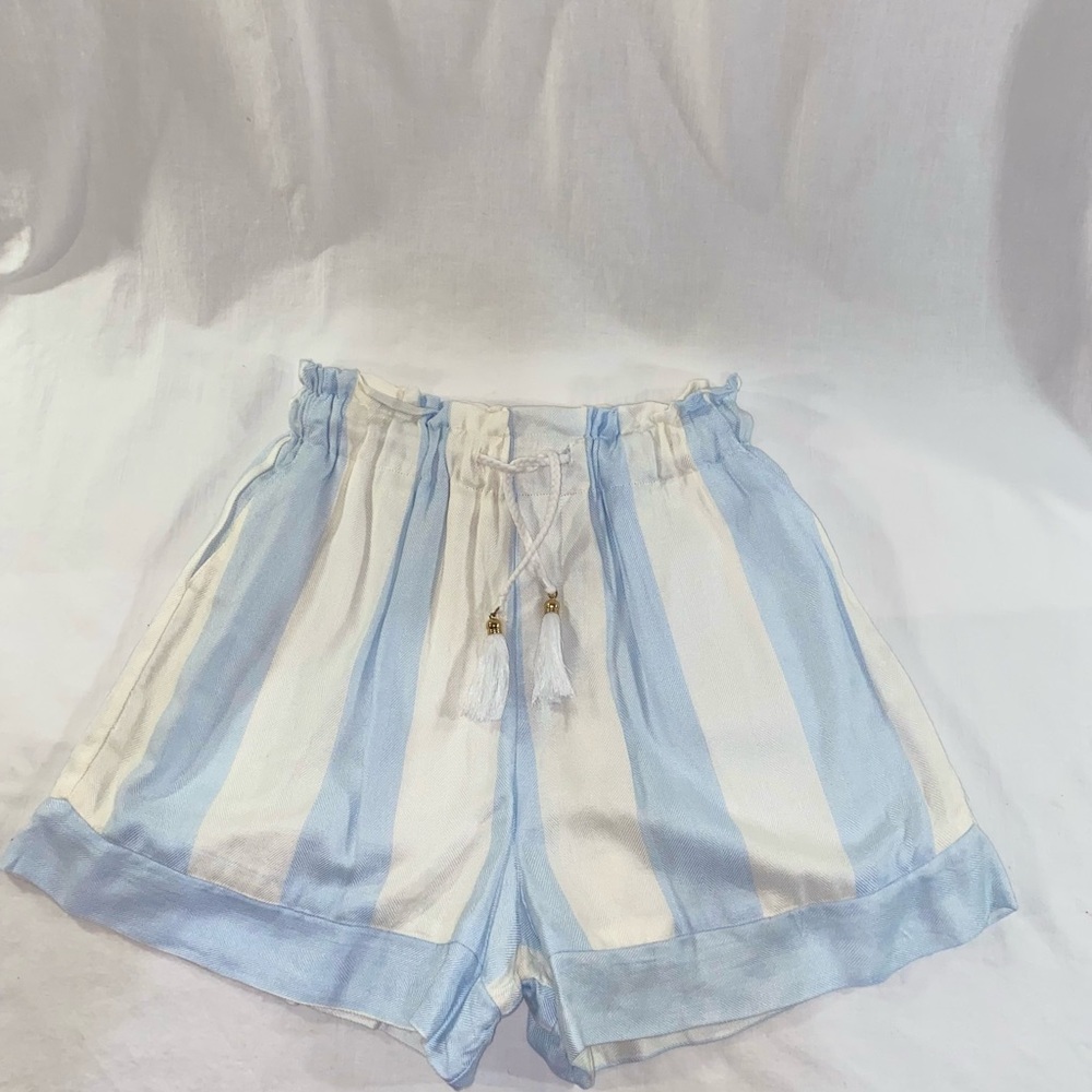 Lauren James Nassau Stripe Paperbag Shorts S - Picture 5 of 13